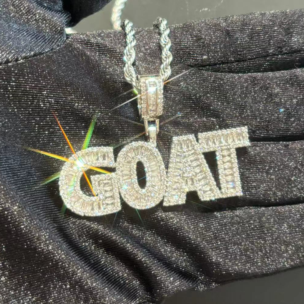 Custom Mini Letters Pendant Necklace With Name for Men Women Zircon Gold Sier Color Fashion Jewelry