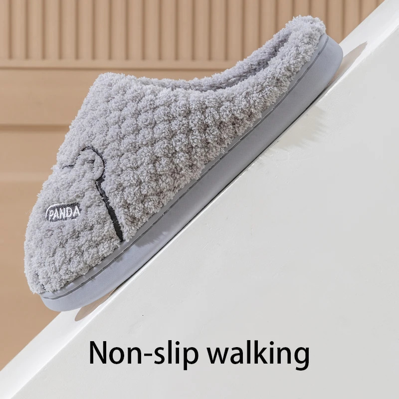 Cartoon Bear n Women Winter Home Slippers NonSlip Warm Soft House Indoor Bedroom Unisex Fluffy Floor Shoes in Autumn 241115