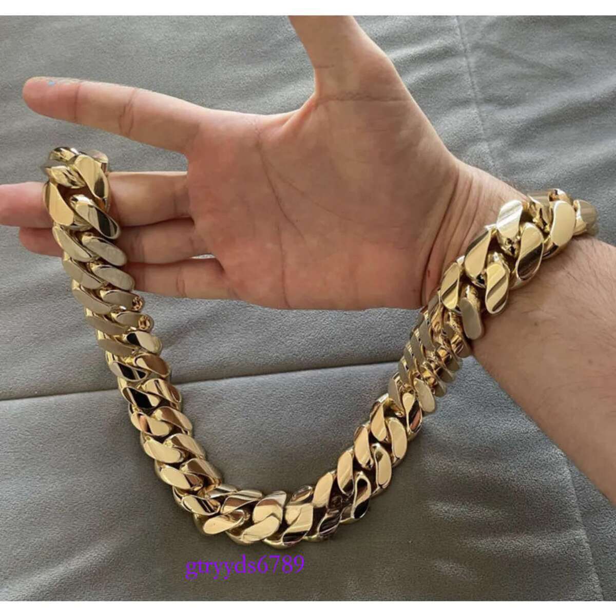 Fine jewelry Pendant Necklaces Choker Custom k Gold 20mm Miami Cuban Chain Necklace