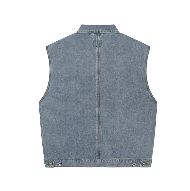 Man Jacket Vests Denim Coats Sleeveless Mens Cowboy Jackets Jeans With Budge Embroidery Designer Vest Outwears Street Wears M-2XL