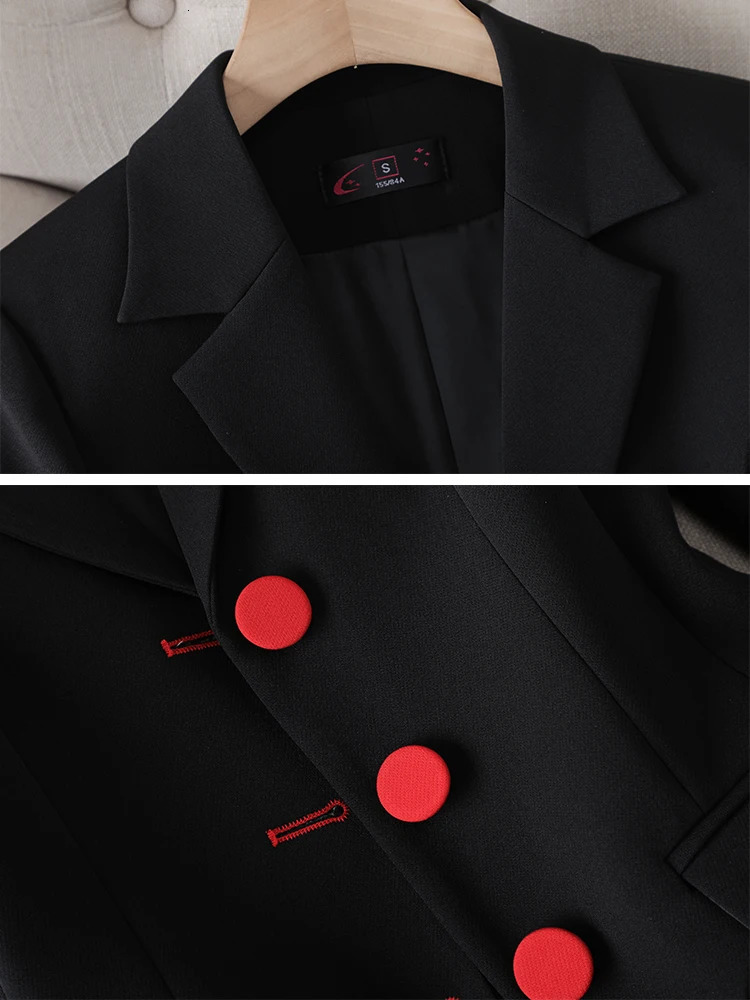 Fashionable womens jacket set solid color single corset and high waisted sparkling pants twopiece for office ladies to wear officially 241115