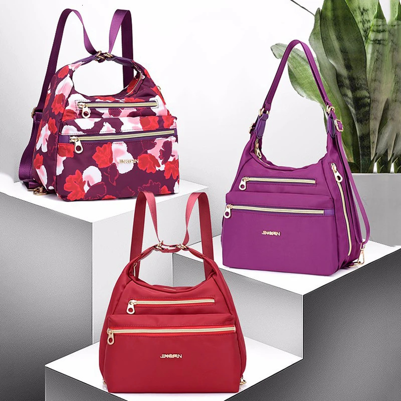 Nylon Crossbody Backpack Bag Casual Handbag Ladies Large Capacity Waterproof Shoulder Bag Travel Shoulder Bags Bolsa Feminina 241115