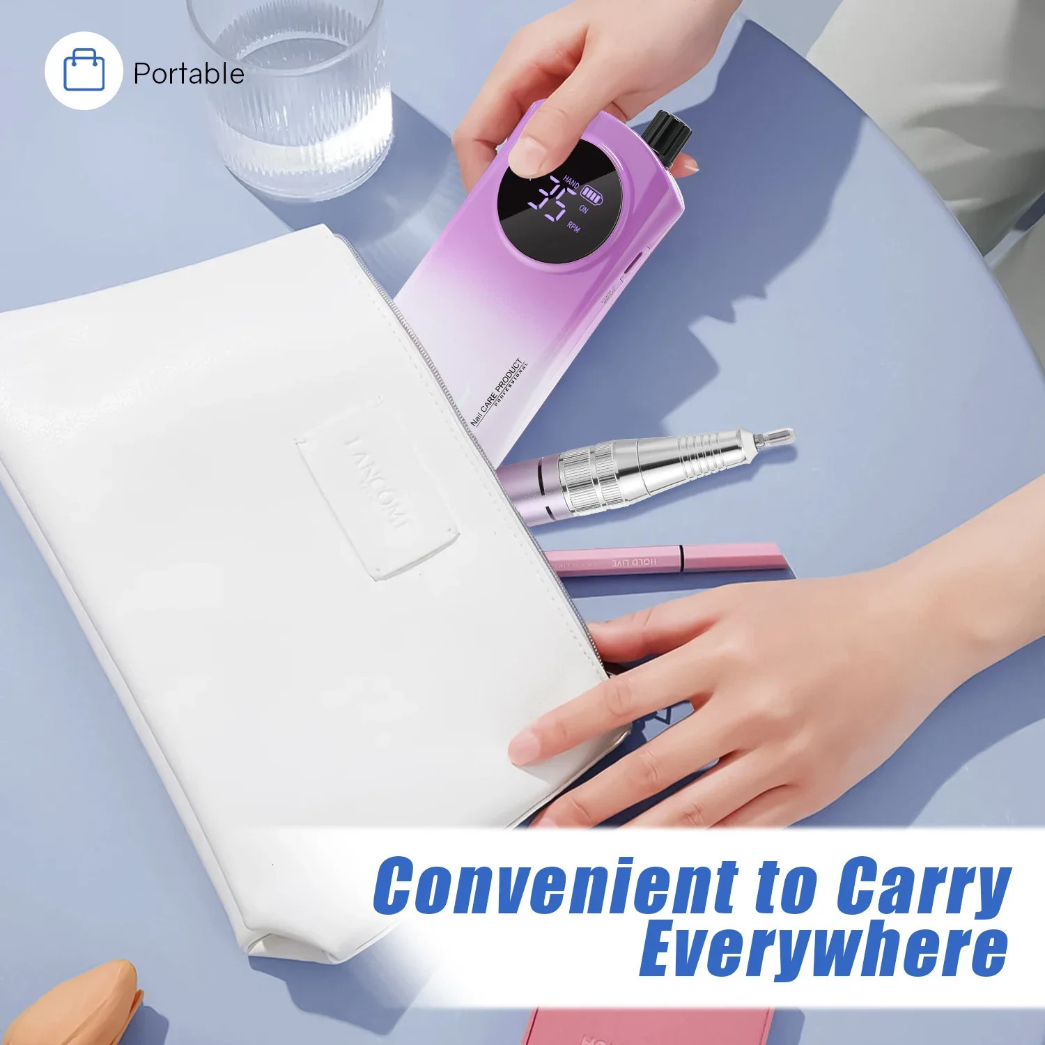 35000RPM Rechargeable Electric Nail Drill Machine Set Professional Nails Polish Sander File Accessories Kit for Manicure Tools 241115