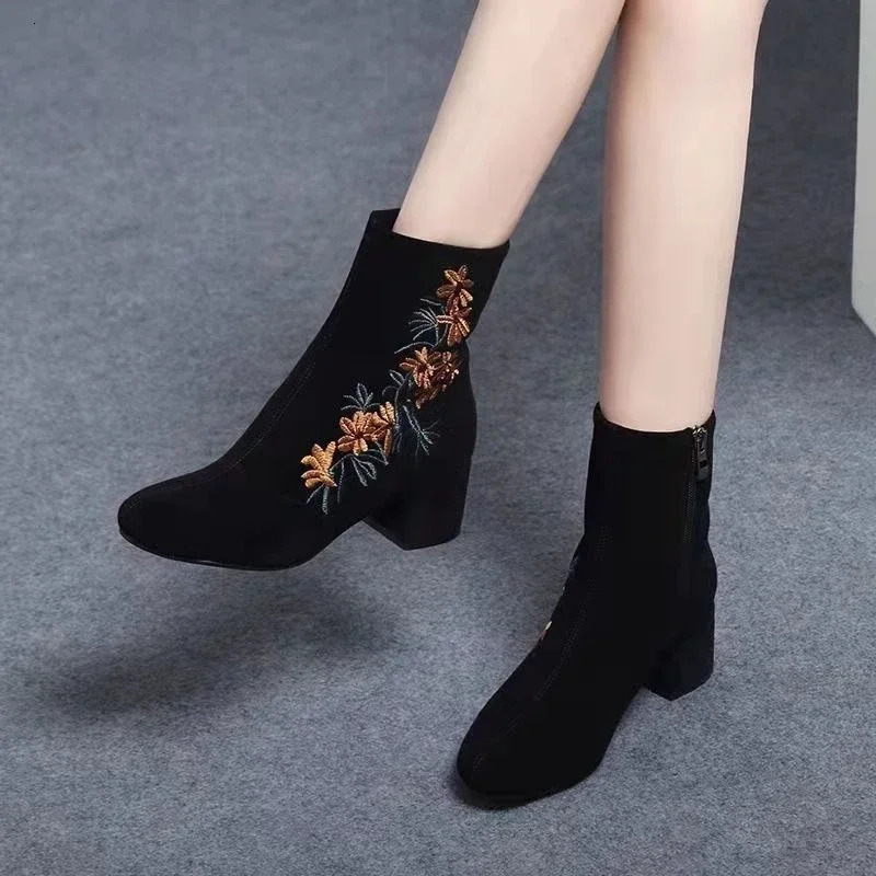 womens short boots suede boots ankle studded womens boots plus size warmth providing high-quality selling products 241115