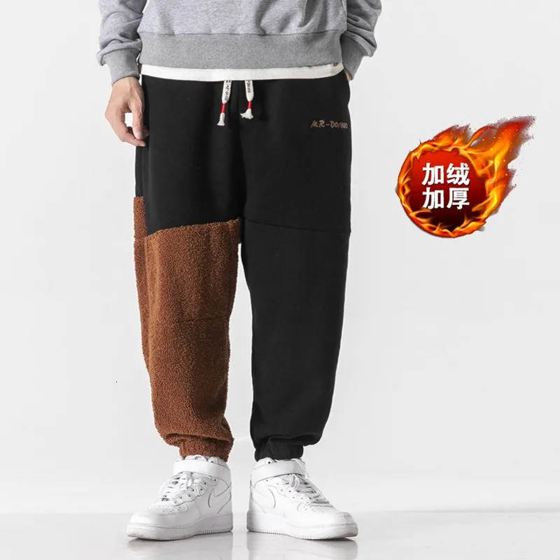 Bear wool pocket mens work pants straight Trouser street clothing sports autumn item 241115