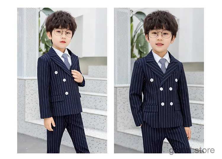 Suits Kids Formal Clothing Set Children Prom Performance Dress Costume 2021 Flower Boys Japan Style Jacket+Pants 2PCS Wedding Suit