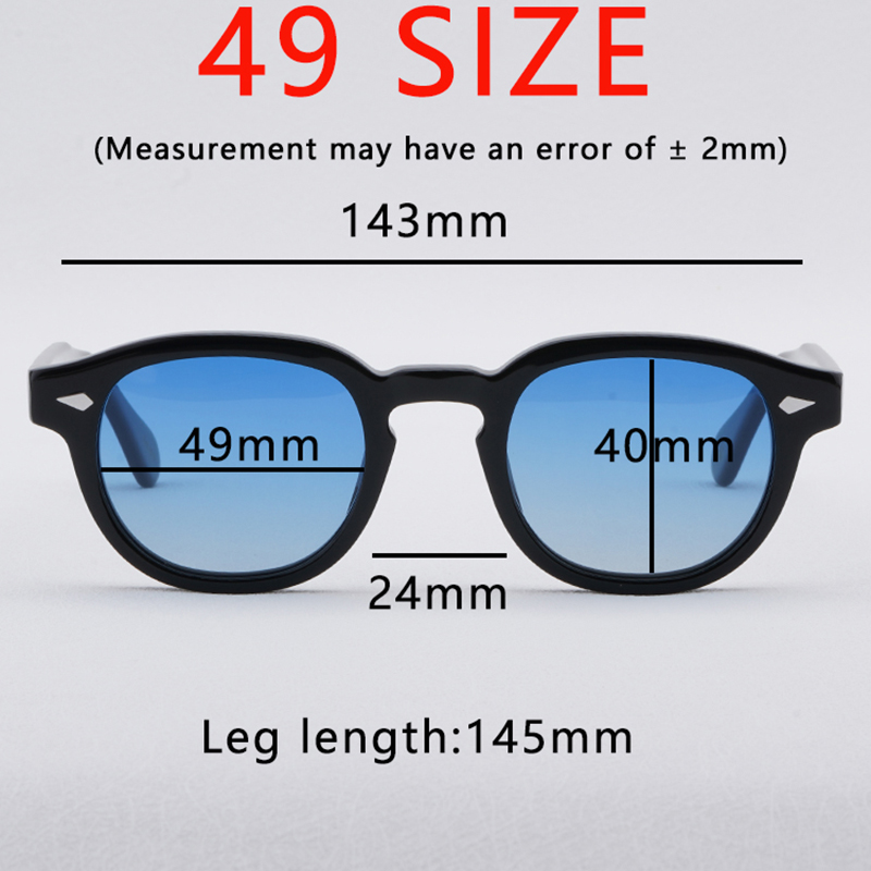 Johnny Depp Polarized Sunglasses Men Round Lemtosh Sun Glasses Women Luxury Brand Vintage Acetate Frame Night Vision Goggles IVSTA Fashion Accessories