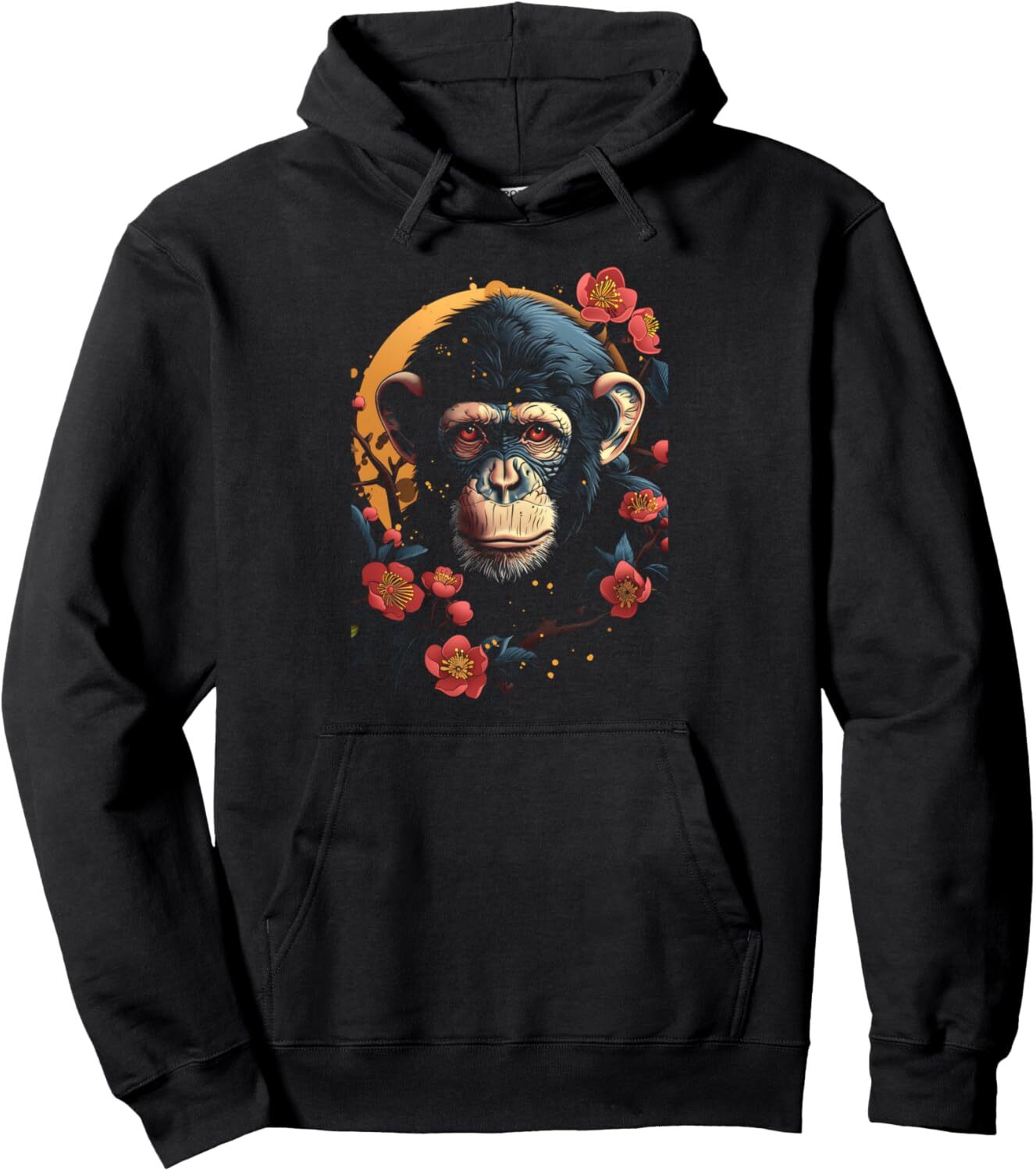 Hoodie for Mens Womens Monkey Business Japanese Macaque Cherry Blossom Nature Lover Pullover Hoodie Graphic Hoodies sweatshirt cool