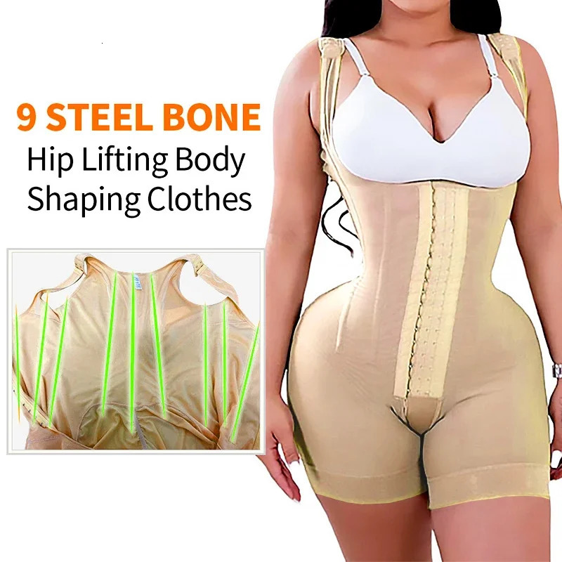Sexy Butt Lifter Bodysuits Underwear Fajas Colombiana Girdles Slim Tummy Control Panties Waist Trainer Thigh Slimmer Body Shaper 241115