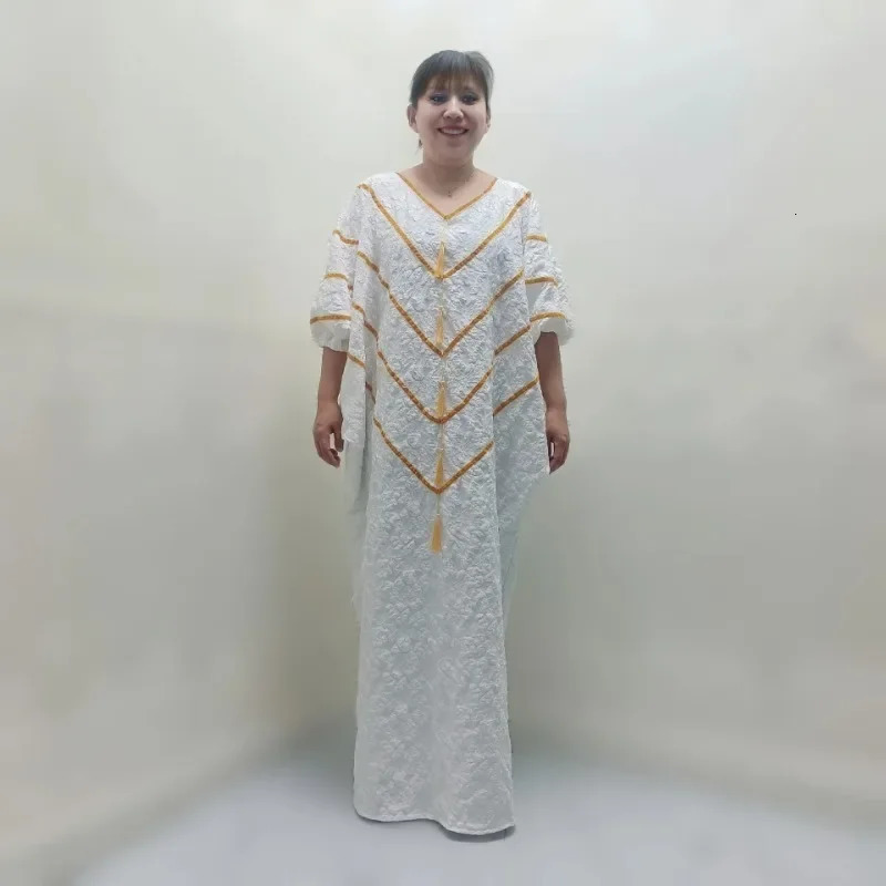 Africa Clothing African Wedding Party Dresses for Women Spring Summer Half Sleeve Vneck Plus Size Long Dress Gowns 241116