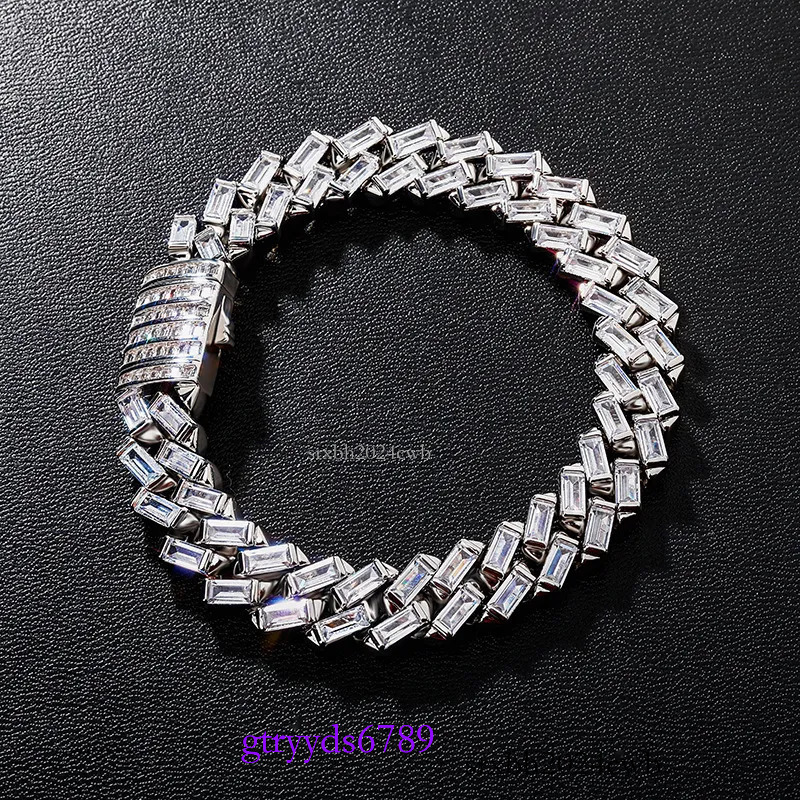 dia chains for men moissanite necklace designer Customization Cuban Full Iced Out Hiphop Chain Pass The Dia Test ice out cuban k chain