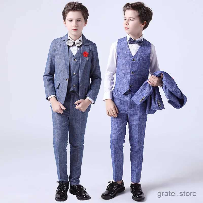 Suits Luxurious Wedding Suit For Boys Flower Kids School Graduation Suit Piano Show Ceremony Costume Children Performance Formal Suit