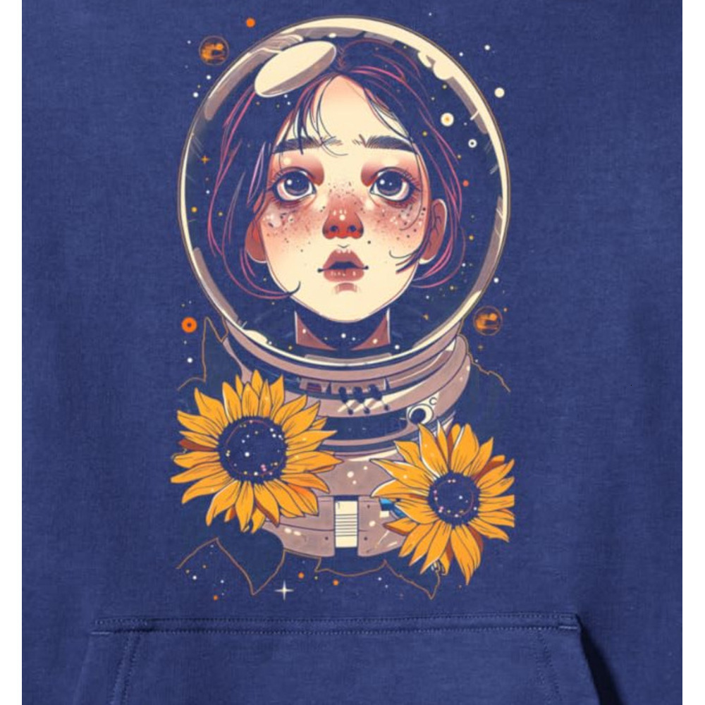 Hoodie for Mens Womens Astronaut Sunflower Space Galaxy Planet Cosmic Gifts Pullover Hoodie Graphic Hoodies sweatshirt