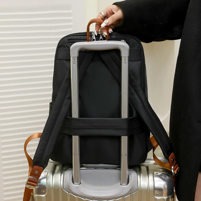 Waterproof Nylon Back Pack Women Business Laptop Backpacks Ladies Bagpack Travel Rucksack Large Capacity School Bag for Girls 241115