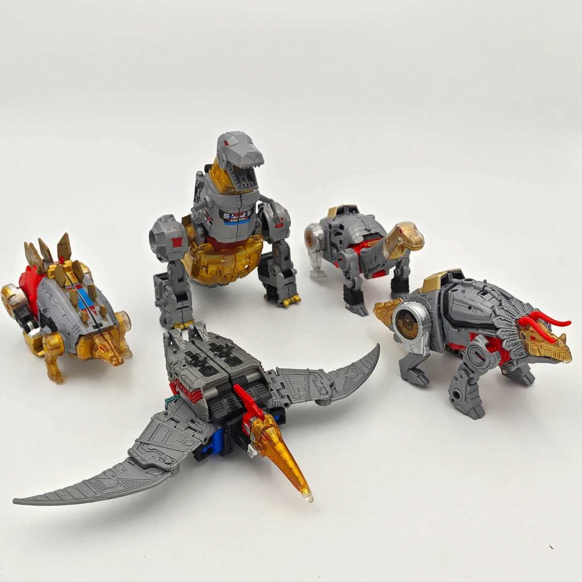 5IN1 BPF ABS model conversion G1 robot toy dinosaur volcano hemlock Flat noodles mud Swoop Flat noodles dinosaur robot action diagram X241115