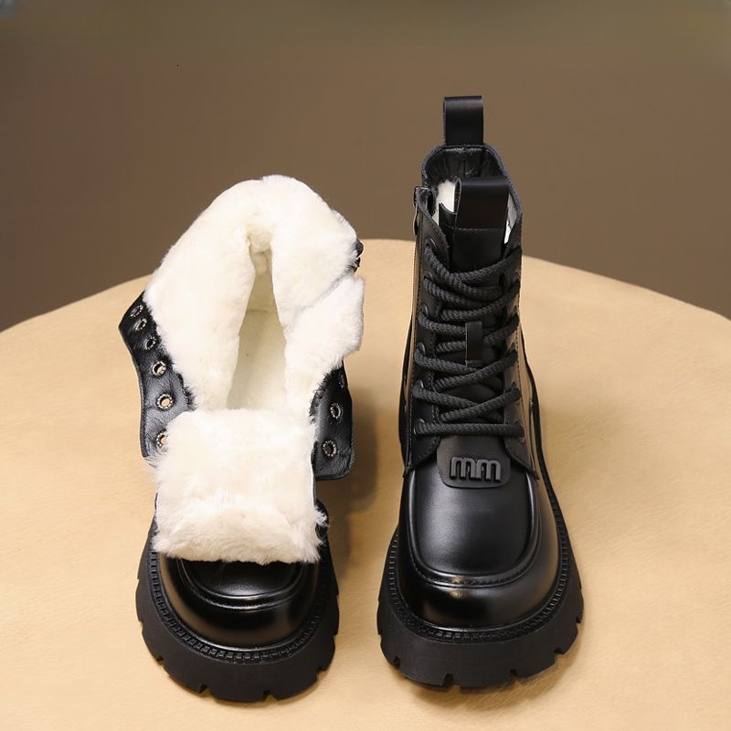 Fur Integrated Snow Veet Anti Cold Winter Women's Warm Shoes Lamb Wool Cotton Boots