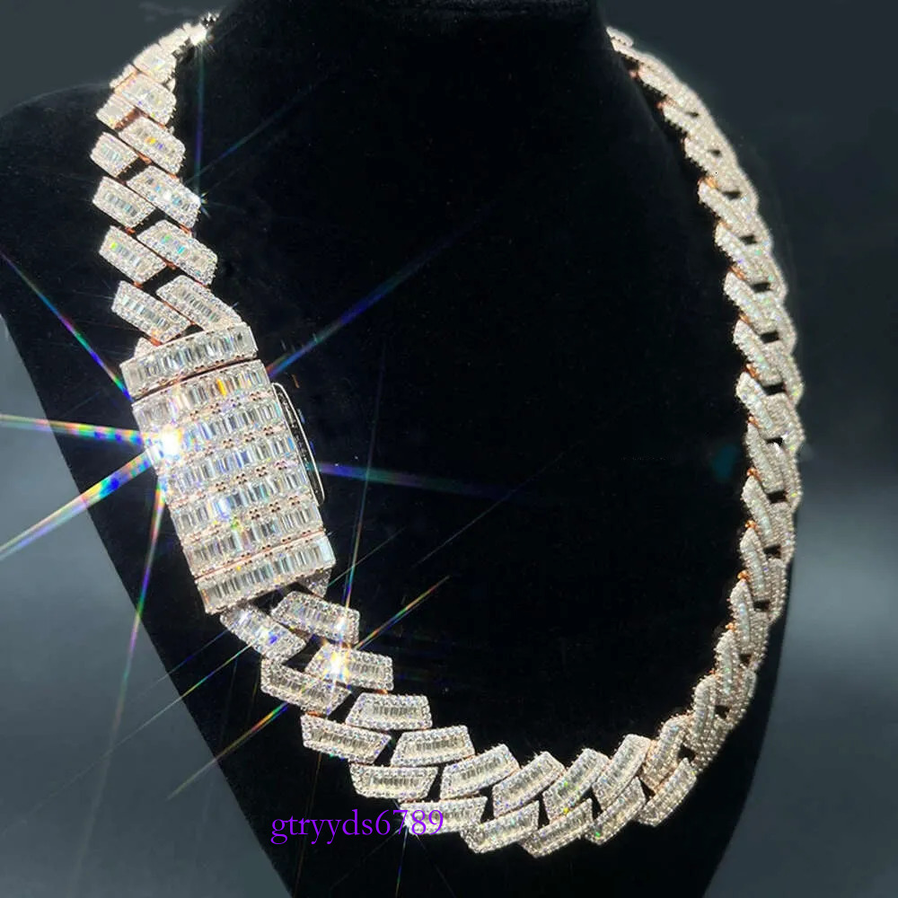 dia chains for men moissanite necklace designer Customization Cuban Full Iced Out Hiphop Chain Pass The Dia Test ice out cuban k chain