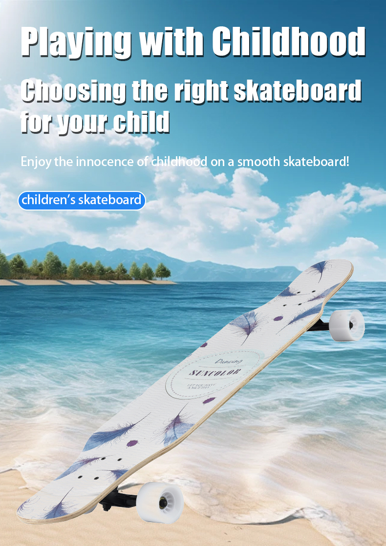 Skateboards rocket boards surfboards maple wear-resistant thickened boards PU wheels aluminium bracket adult children short boards mixed colours