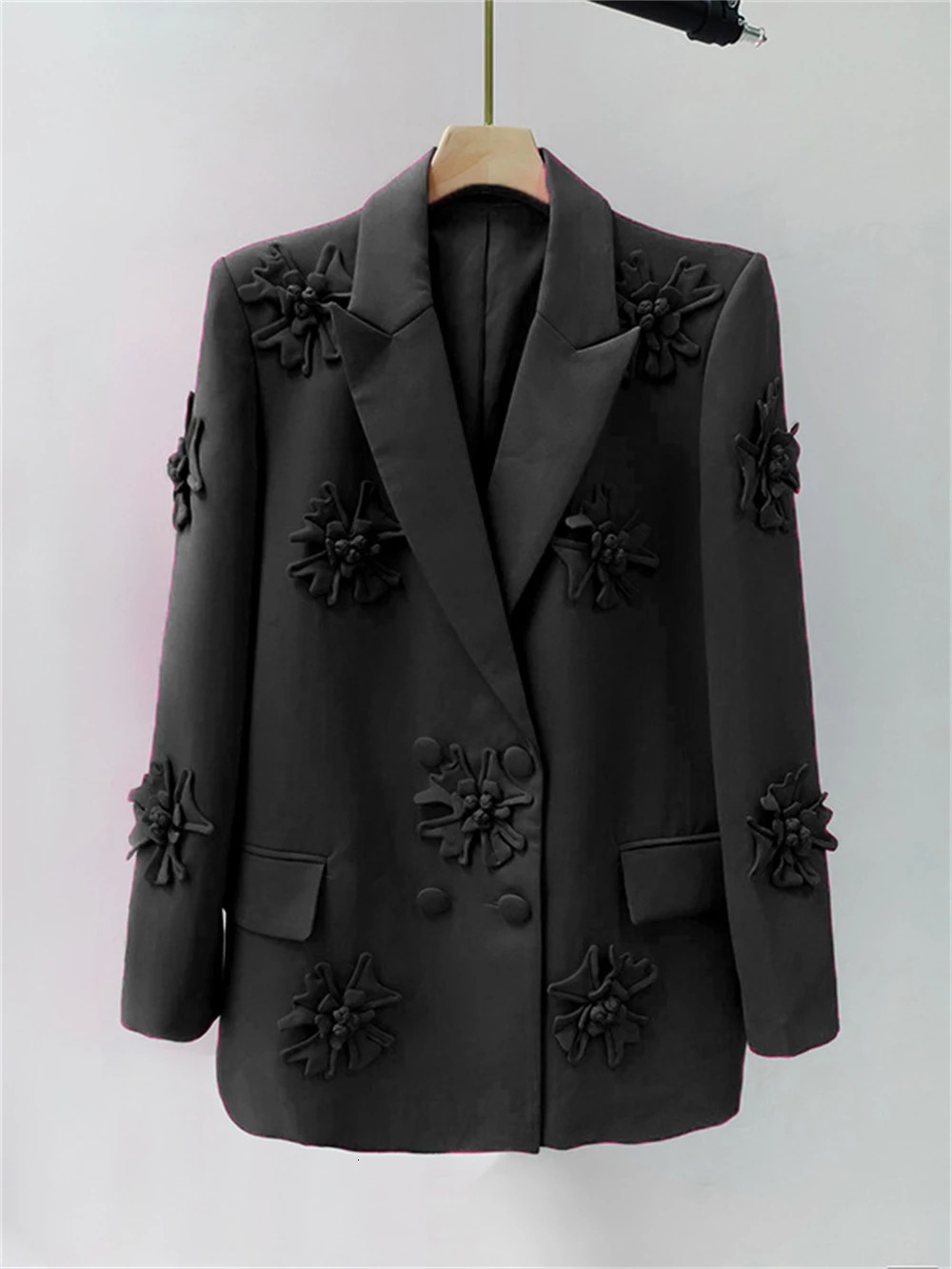 womens 3D floral suit selling jacket pants fashion 2025 tailcoat 241115