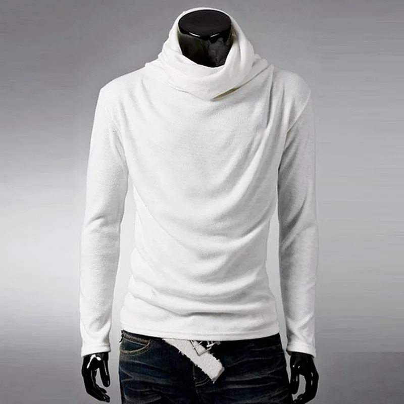 Winter Mens Turtle Neck Sweater Solid Color Fashion Knitted Pulled Mens Casual Sweater Autumn Knitted MY278 241112