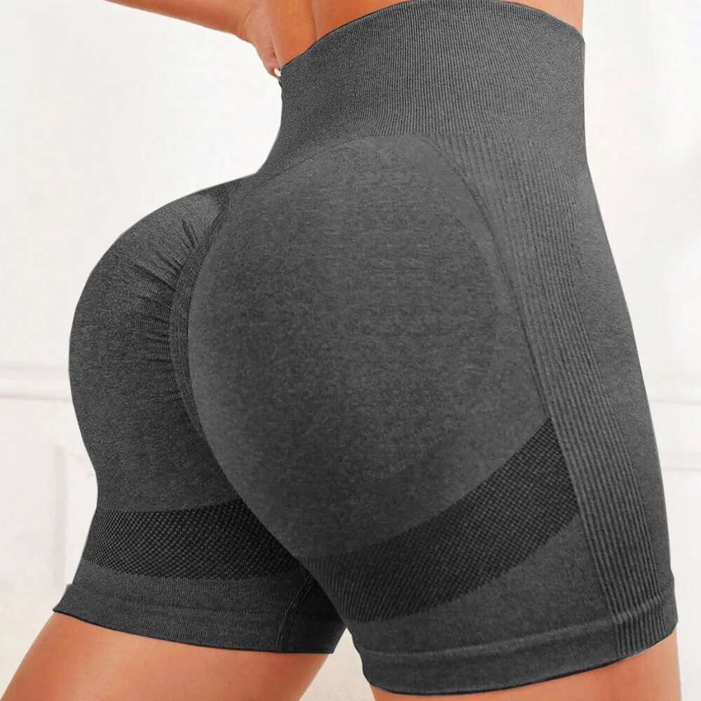 Hip Lifting Shorts, 3/4 High Waisted Abdominal Tightening External Yoga Pants, Women's Running, Sports, and Fiess Shorts F41619