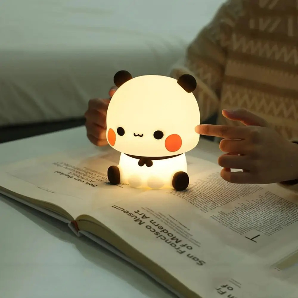 USB Rechargeable Bubu Dudu Led Night Cartoon Dimming Bedside Night Light Silicone Soft Sleep Night Lamp Birthday Child Teacher 241115