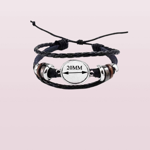 Selling Jewelry DIY Multi Layer Leather Bracelets Bangle Blank Base Fit 20mm Round Po Glass Cabochon Setting Bezel Tray Jew