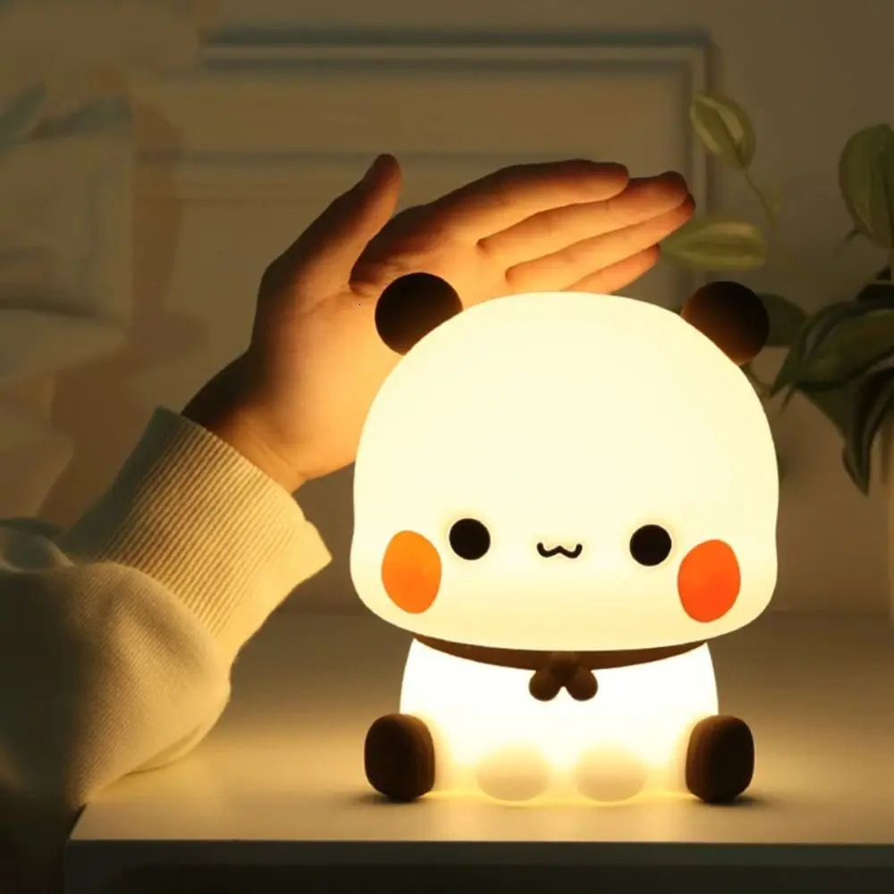 USB Rechargeable Bubu Dudu Led Night Cartoon Dimming Bedside Night Light Silicone Soft Sleep Night Lamp Birthday Child Teacher 241115