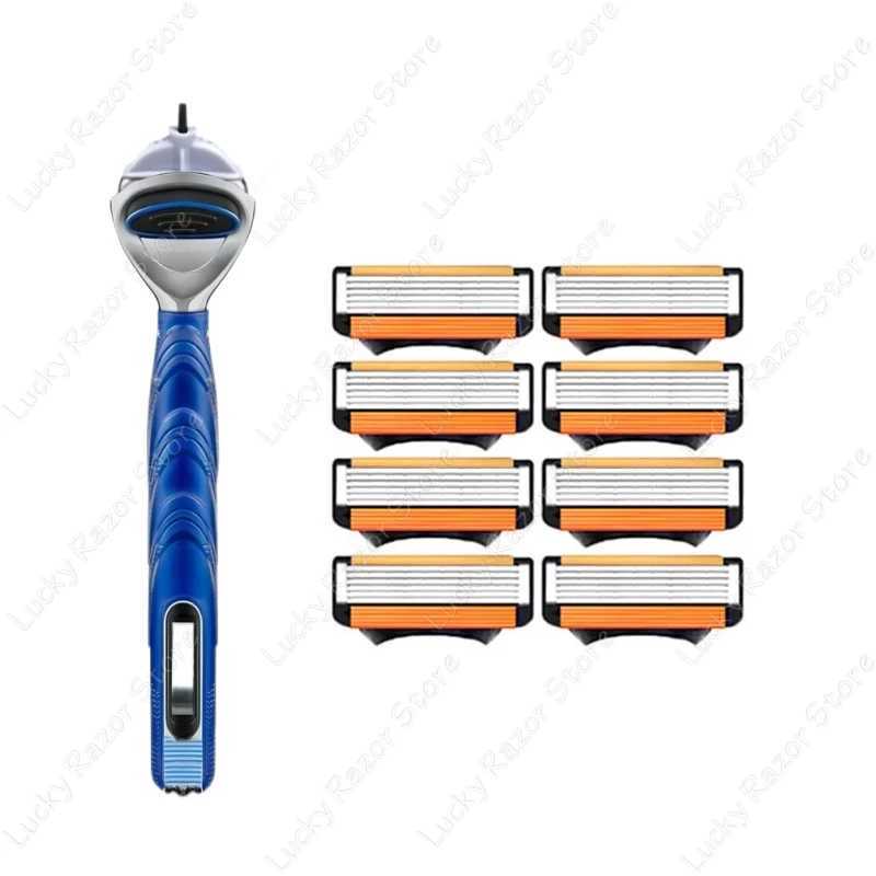 New fusion Shaver Cyclic replaceable Razor Blade 5 Layers Safety Manual Shaving Head Replacement Professional Shaver BladesXJ241116