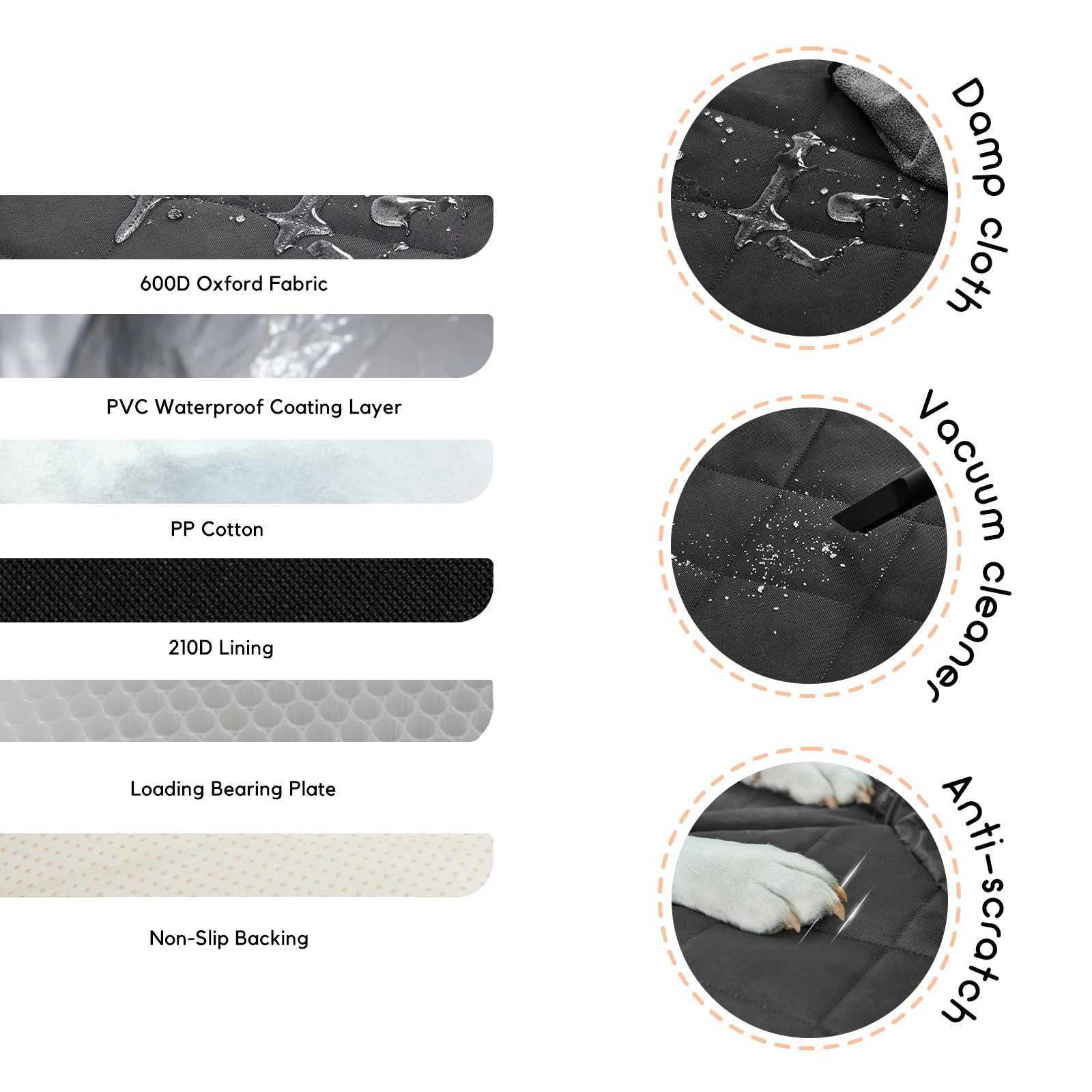 Dog Car Seat Covers Pet Cruiser Hard Bottom Car Seat Truck Back Seat Extender for Large Dog Factory Wholesale 600D Car Seat Cover Hammock z241115