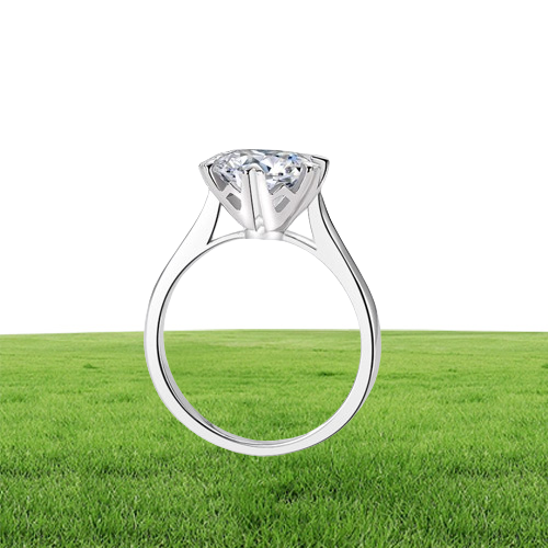 sterling silver product in love with single bell women039s exaggerated large 2 CT simulation diamond ring showing off two CT d