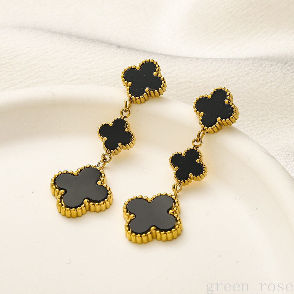 Designer Earrings Four-leaf Clover Earring For Women Classic Earrings 18K Gold Plated Luxury Earrings Wedding Party Gift