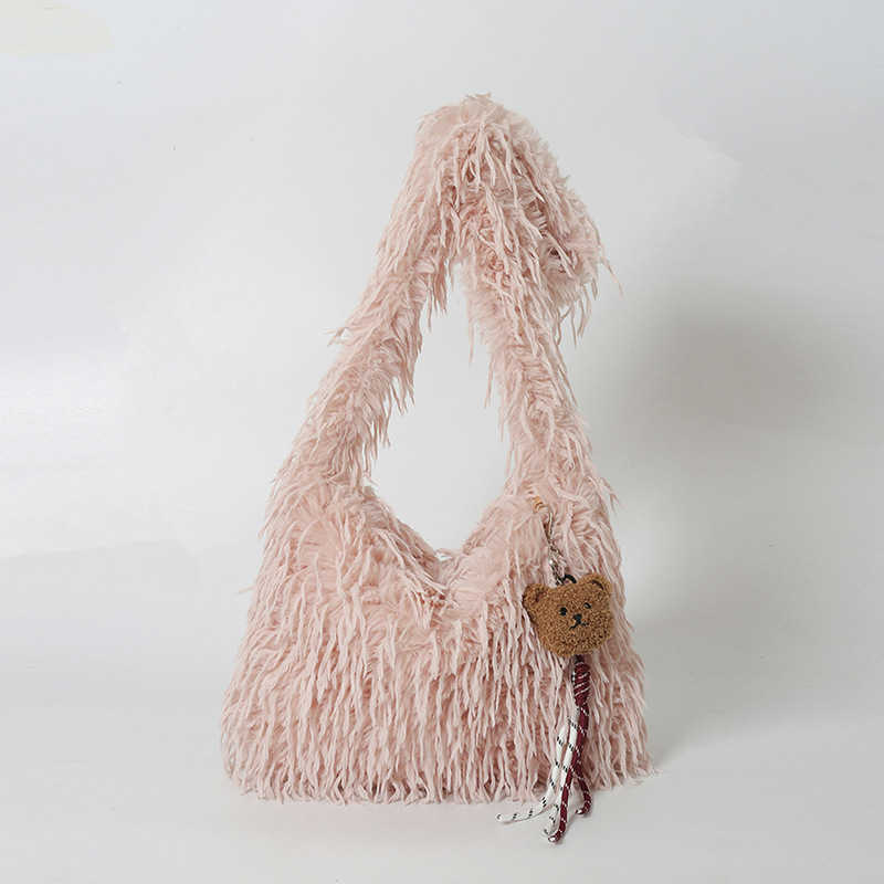 Autumn Winter Plush Designer Bag For Women Collection Tote Bag Tassel Single Shoulder Bags Crossbody Bag Totes Handbags 241104