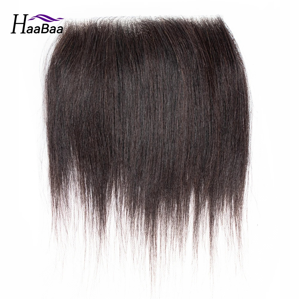 7X15cm Mens Invisible Forehead Frontal Straight Human Hair Piece Front Hairline D Style Men Toupee 241115