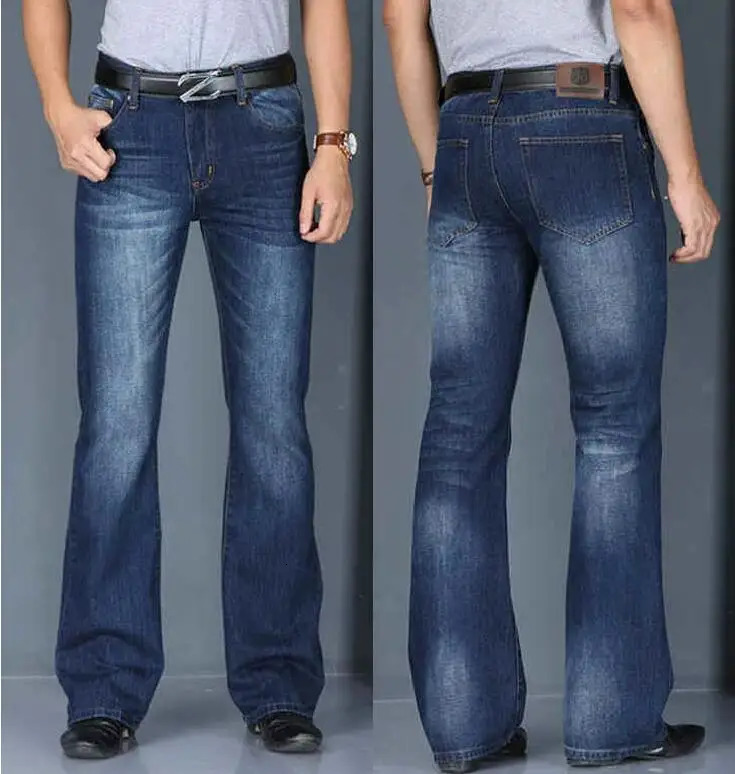 Mens flannel pants classic flannel jeans loose leg jeans boot cut jeans 241112