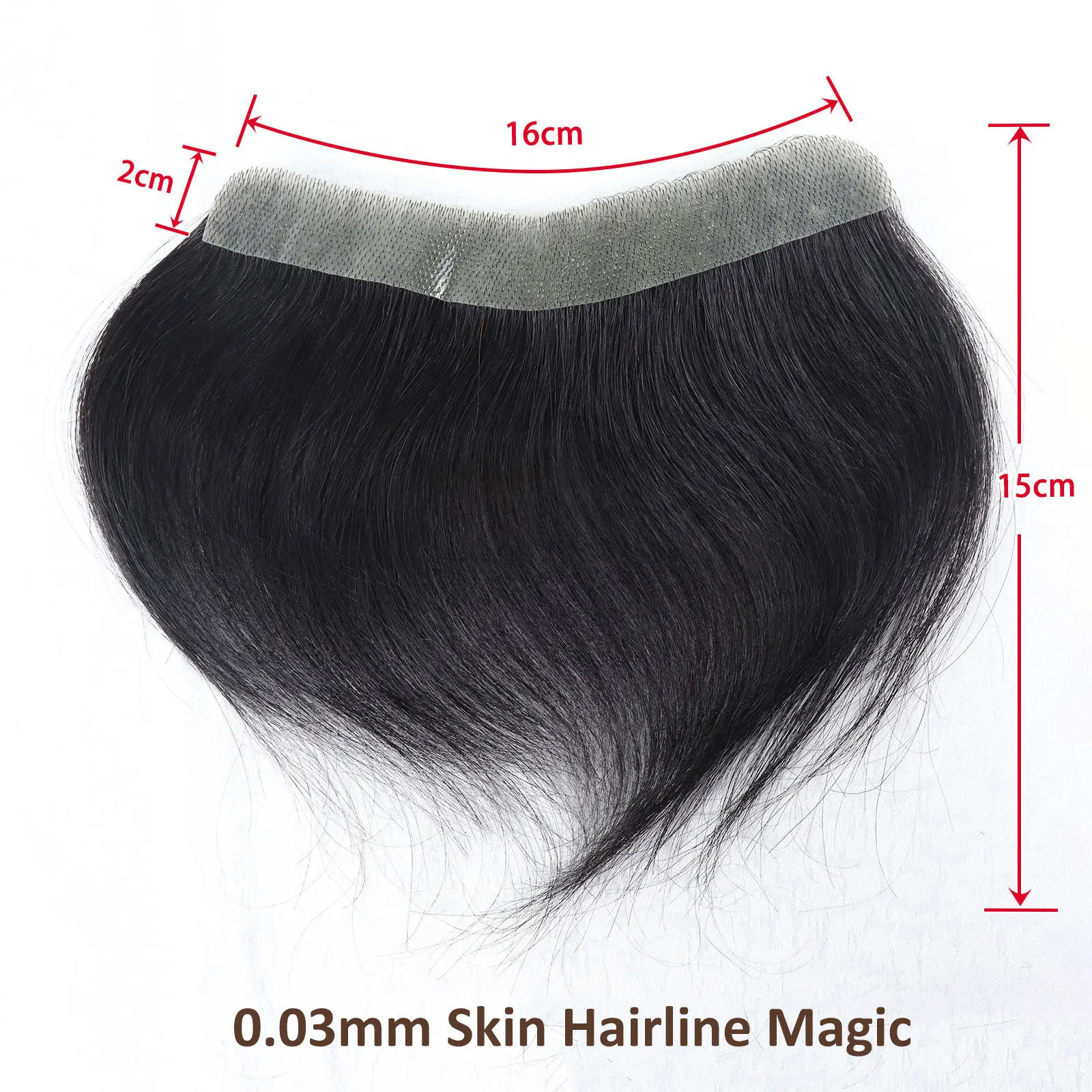 Natural Black Human Hair Toupee Men Forehead Hairpiece Patch Invisible Seamless Ultra Thin Skin PU Mens Capillary Prosthesis 241115