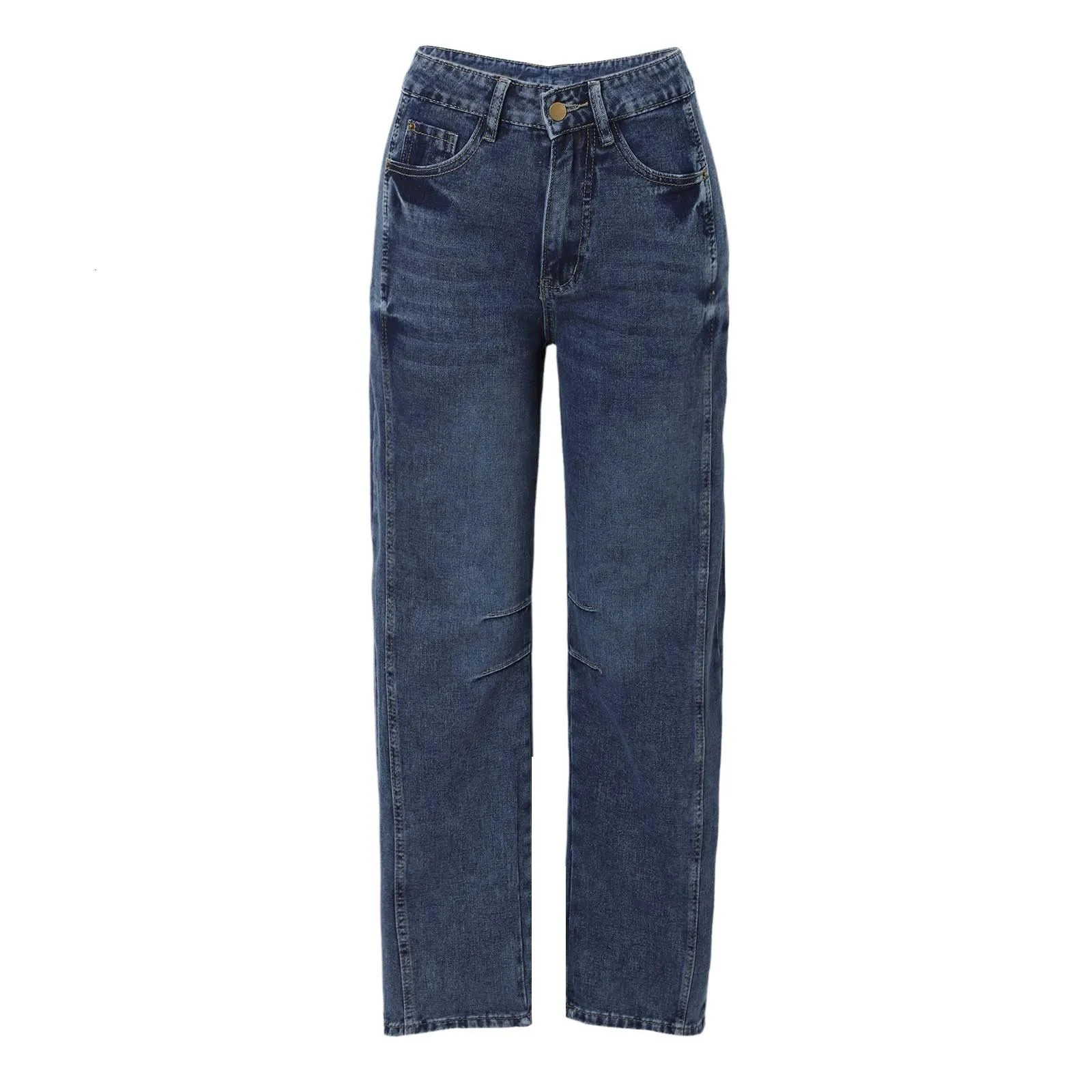 Y2k Boyfriend Vintage Tapered Jeans Mid Rise Cropped Barrel Pant Jean Casual Baggy Wide Leg Horseshoe Denim Pants y241115