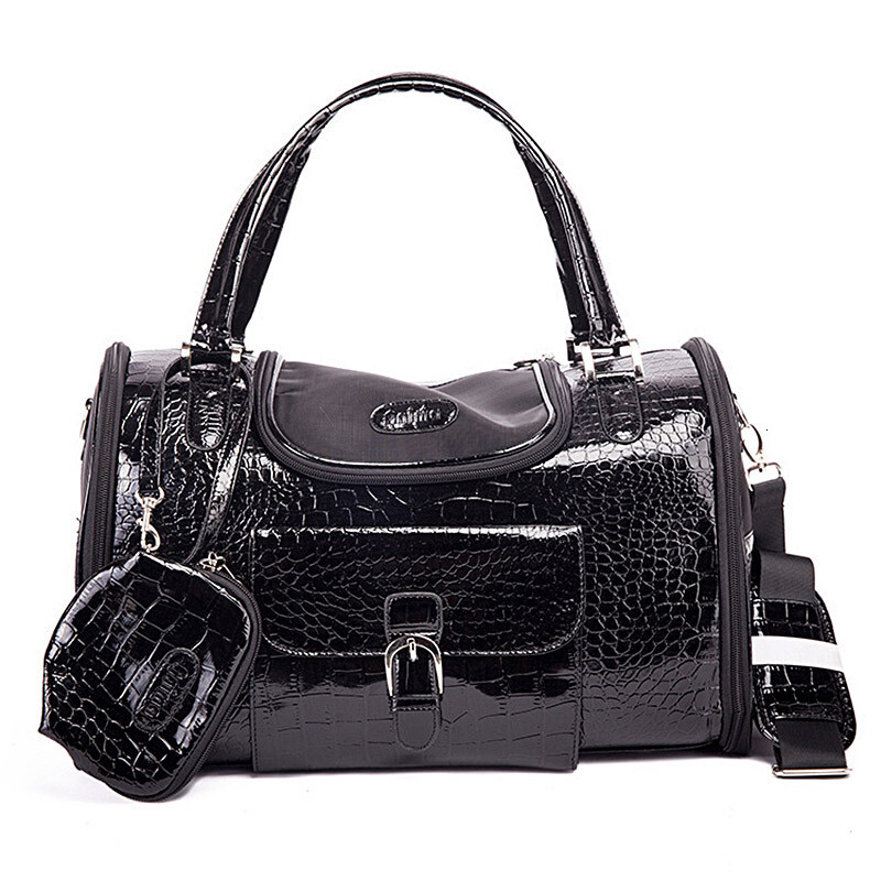 Portable Outdoor Pet Cat Carrying Basket With Wallet New Leather Travel Handbag