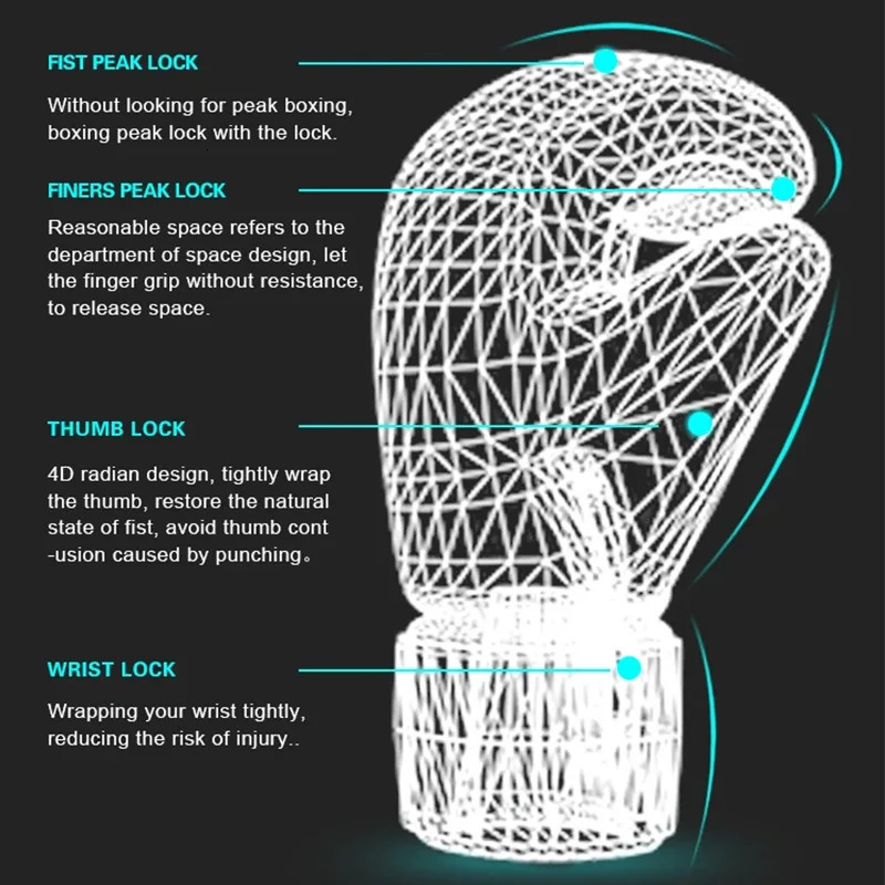 Boxing Gloves Professional adult Sanda Muay Thai boxing gloves for men and women training sandbag Free fighting MMA 241116