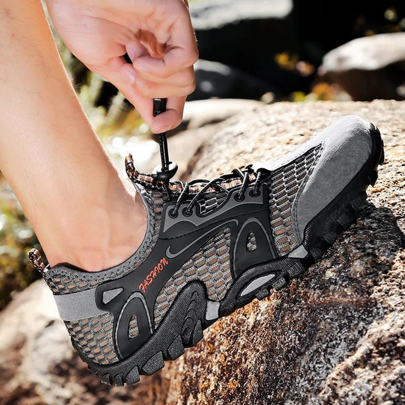 Outdoor Beach Sandals Upstream Aqua Shoes Water Men Sneakers Barefoot QuickDry River Sea Diving Swimming Big Size 44 240402