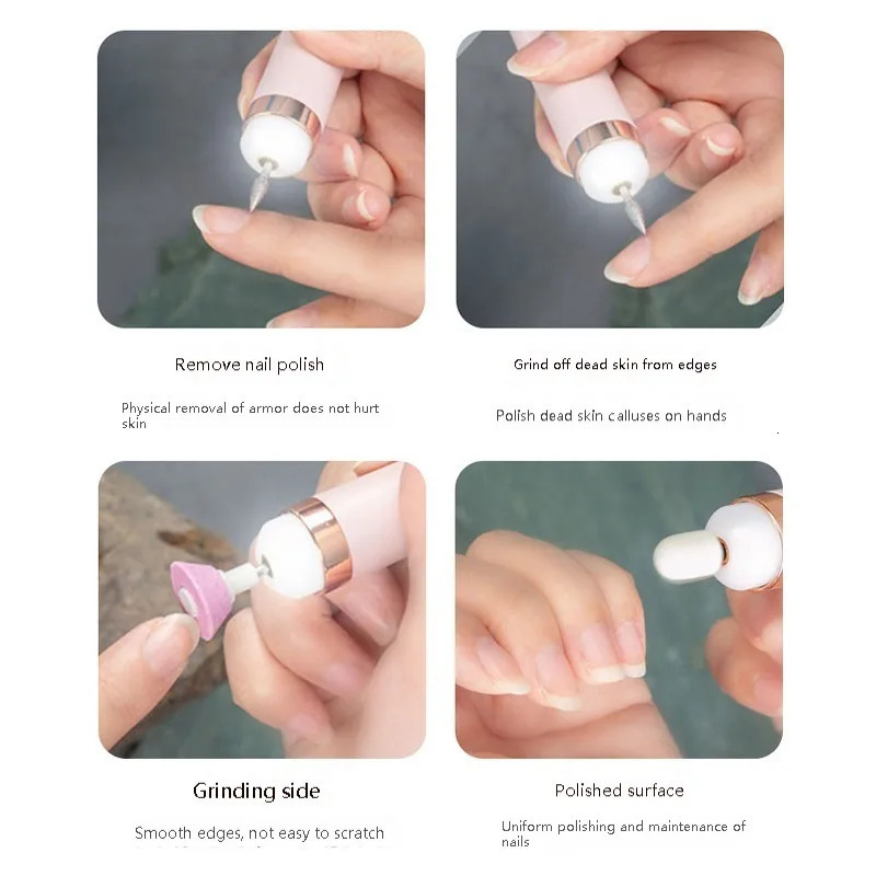 Electric Nail sander Mill For Manicure Equipment File Polish Mini Driller Set Rechargable Wireless Drills Pen Portable Cordless 241115