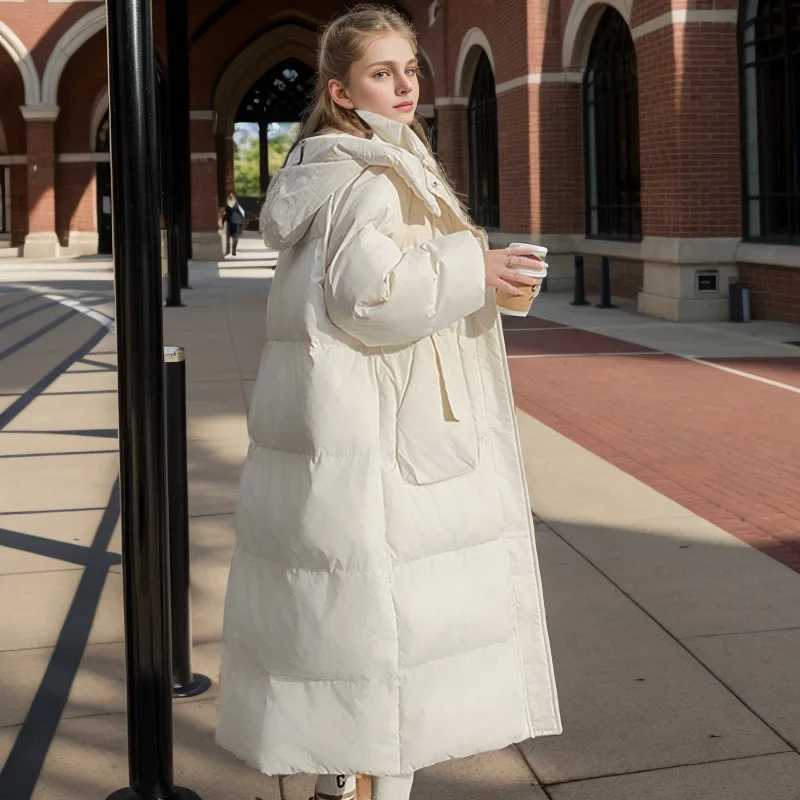 Thick Winter Down Cotton Parkas Jacket Womens Mid-length 2023 Korean Version of Fashion Explosion Padded Parkas Jacket WomenC241115