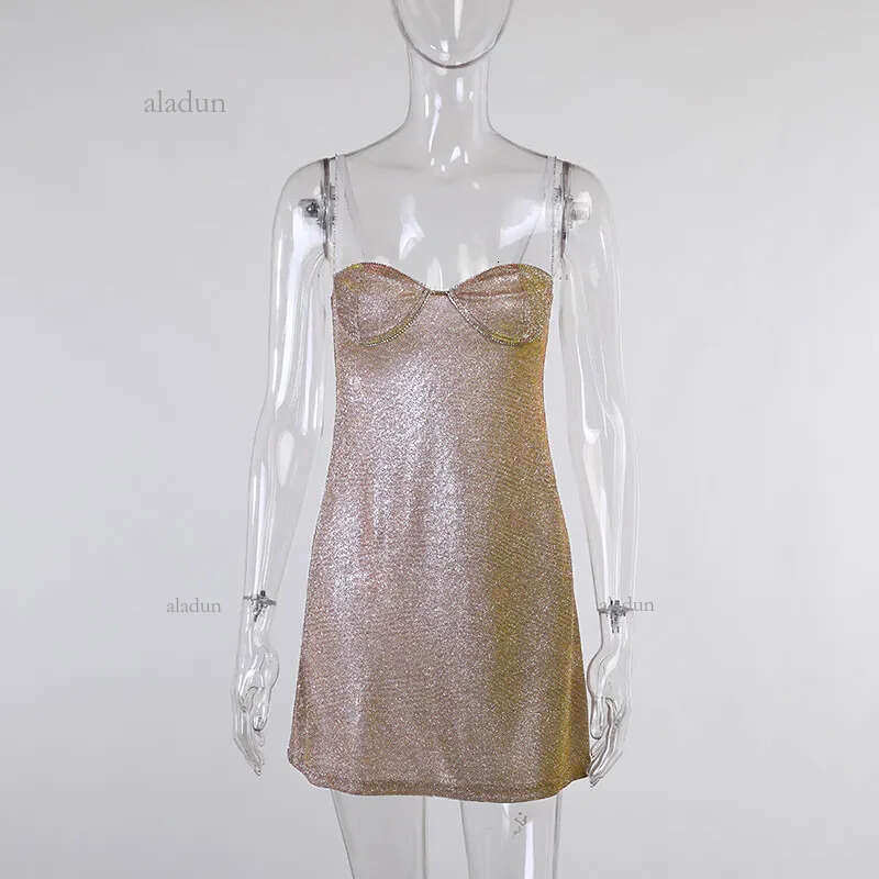 Women Sexy Dazzling Sequins Mini Dress Sleeveless Evening Party Sling Bodycon Dresses Summer Club Vacation Beach Outfits 210325