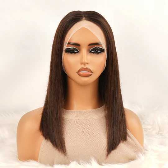 13x4 2x6 HD Vietmanese Bone Straight Human Hair Bob Wig Luxury Lace Frontal Black Straight Bob Wig For Women