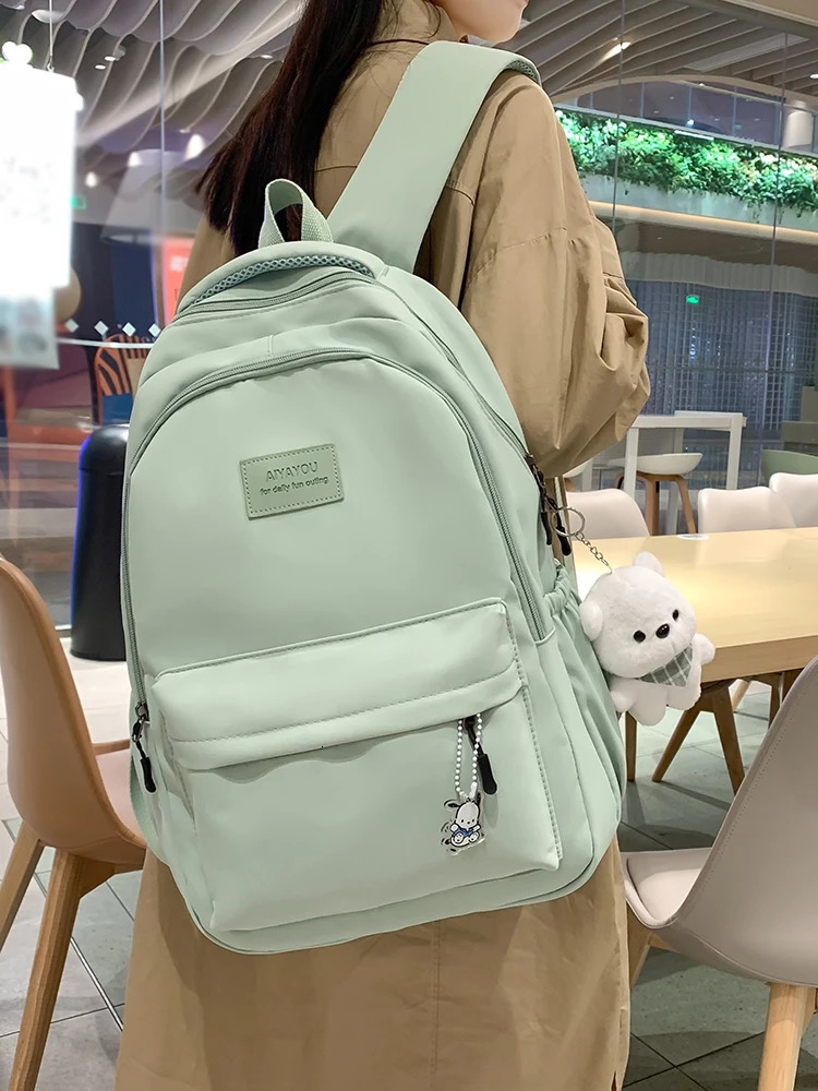 Casual Style Fashion Backpack Lightweight Large Capacity Nylon Bag With MultiPocket Design For Commuting 241115