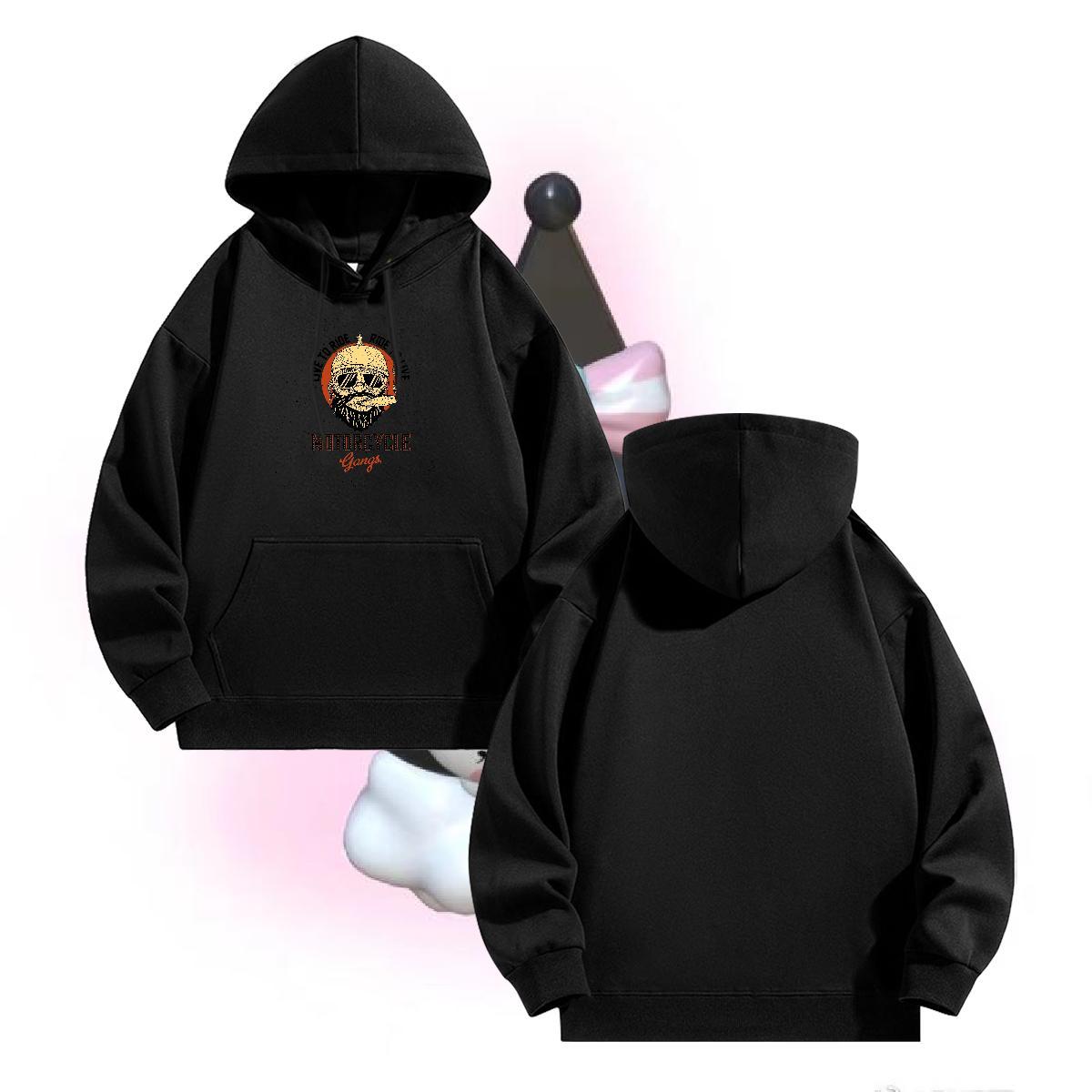 DIY Customized Hoodie Hooded Collar Breathable Free Shipping Women Hoodie Skull Tops Hoody Velvet Thick Outdoor