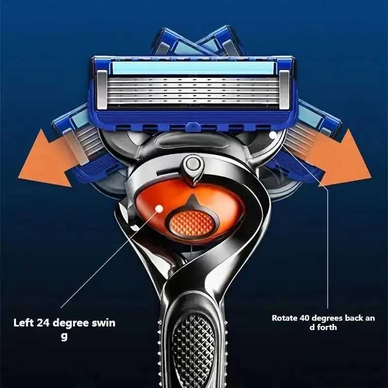 Manual Razor for Men Universal Five Layers Blade Stainless Steel Razor Blades Safety Skin Protection Classic Old Style ShaverXJ241116