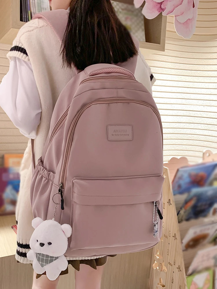 Casual Style Fashion Backpack Lightweight Large Capacity Nylon Bag With MultiPocket Design For Commuting 241115