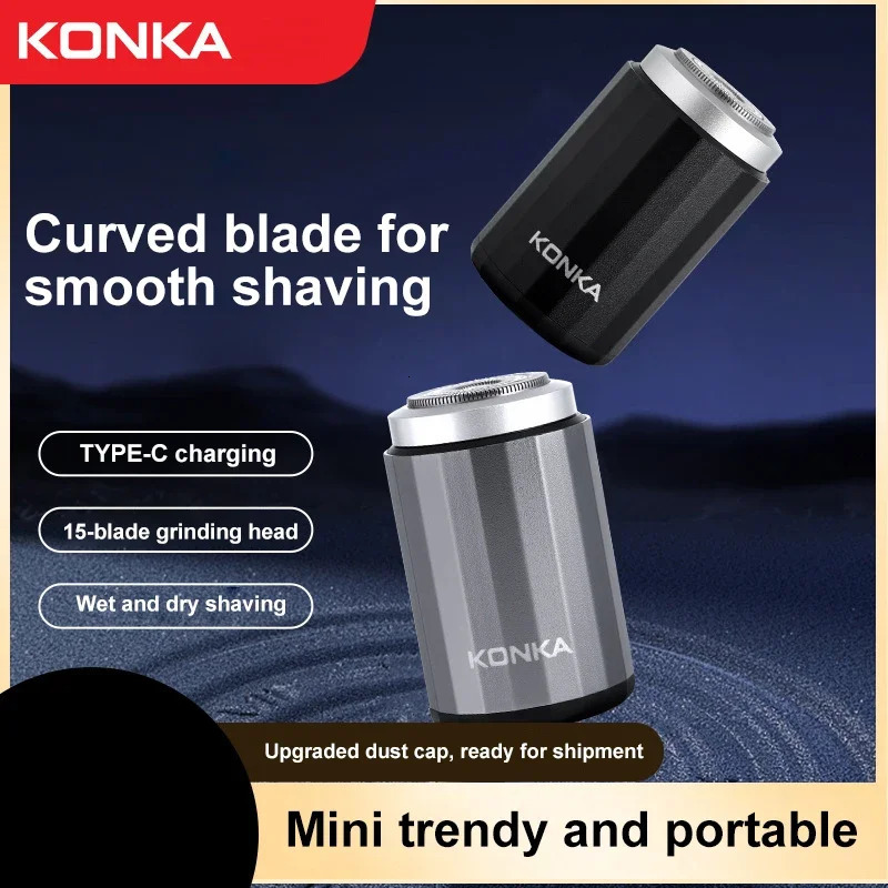 Type-c Rechargable Mini Portable Waterproof Electric Shaver Strong High Speed Long Endurance Suitable Wet and Dry 241115