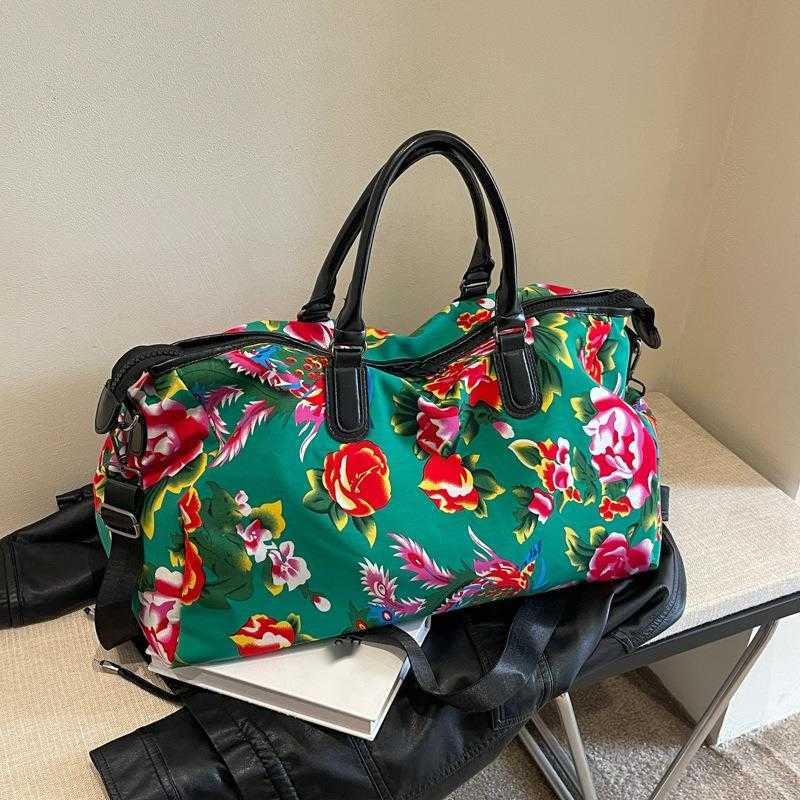Chinese Fashion Short Distance Travel Bag Womens Large Capacity Sports and Fitness Bag Northeast Dahua Canvas Travel Luggage Bag